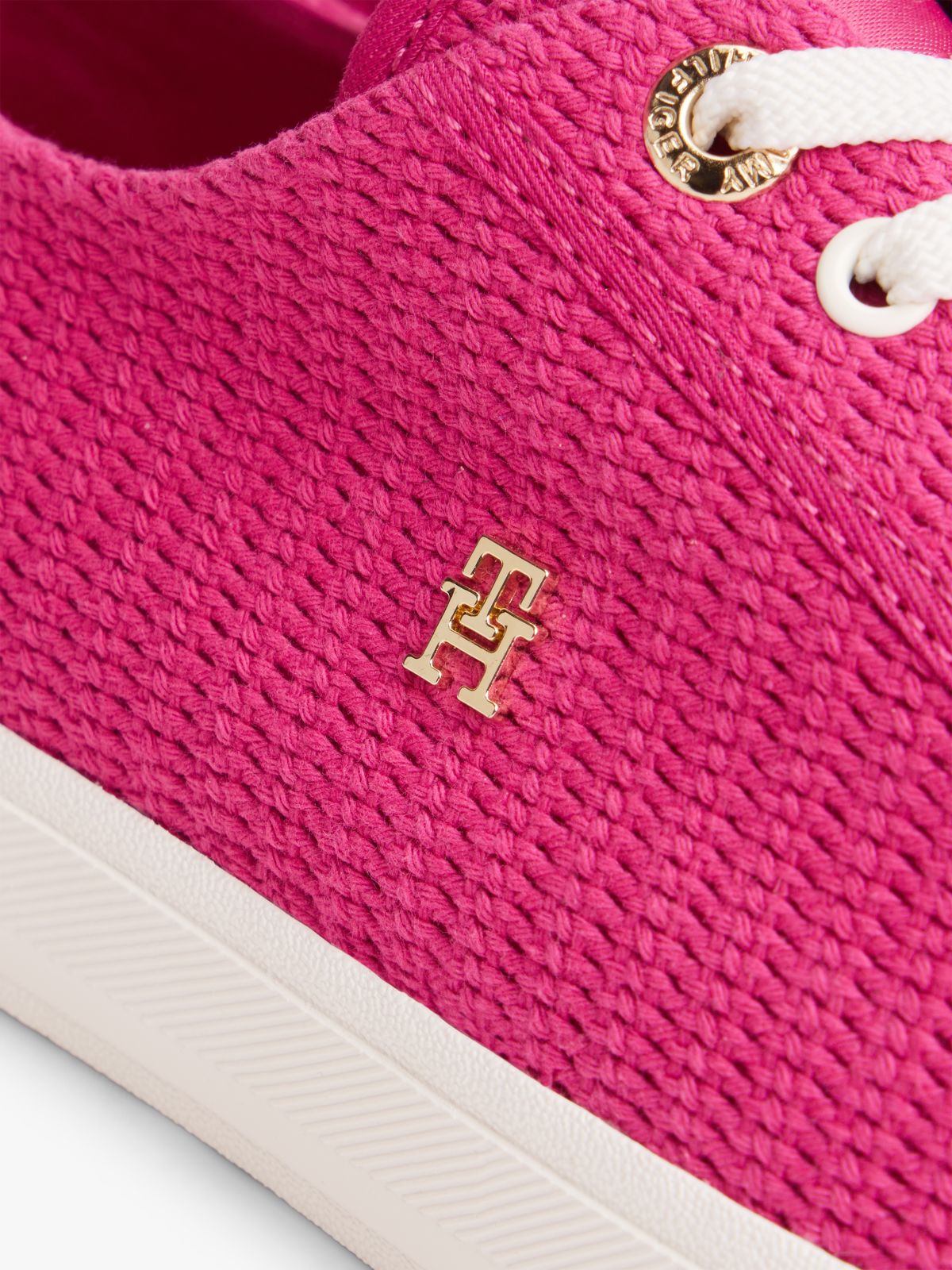 TH Monogram Textured Trainers — Pink