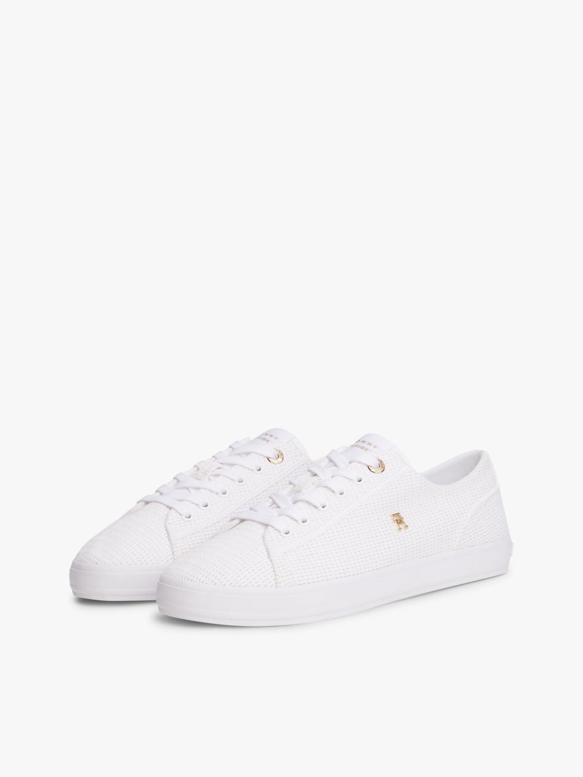 TH Monogram Textured Trainers — White