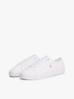 TH Monogram Textured Trainers — White 2