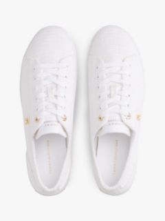 TH Monogram Textured Trainers — White 3