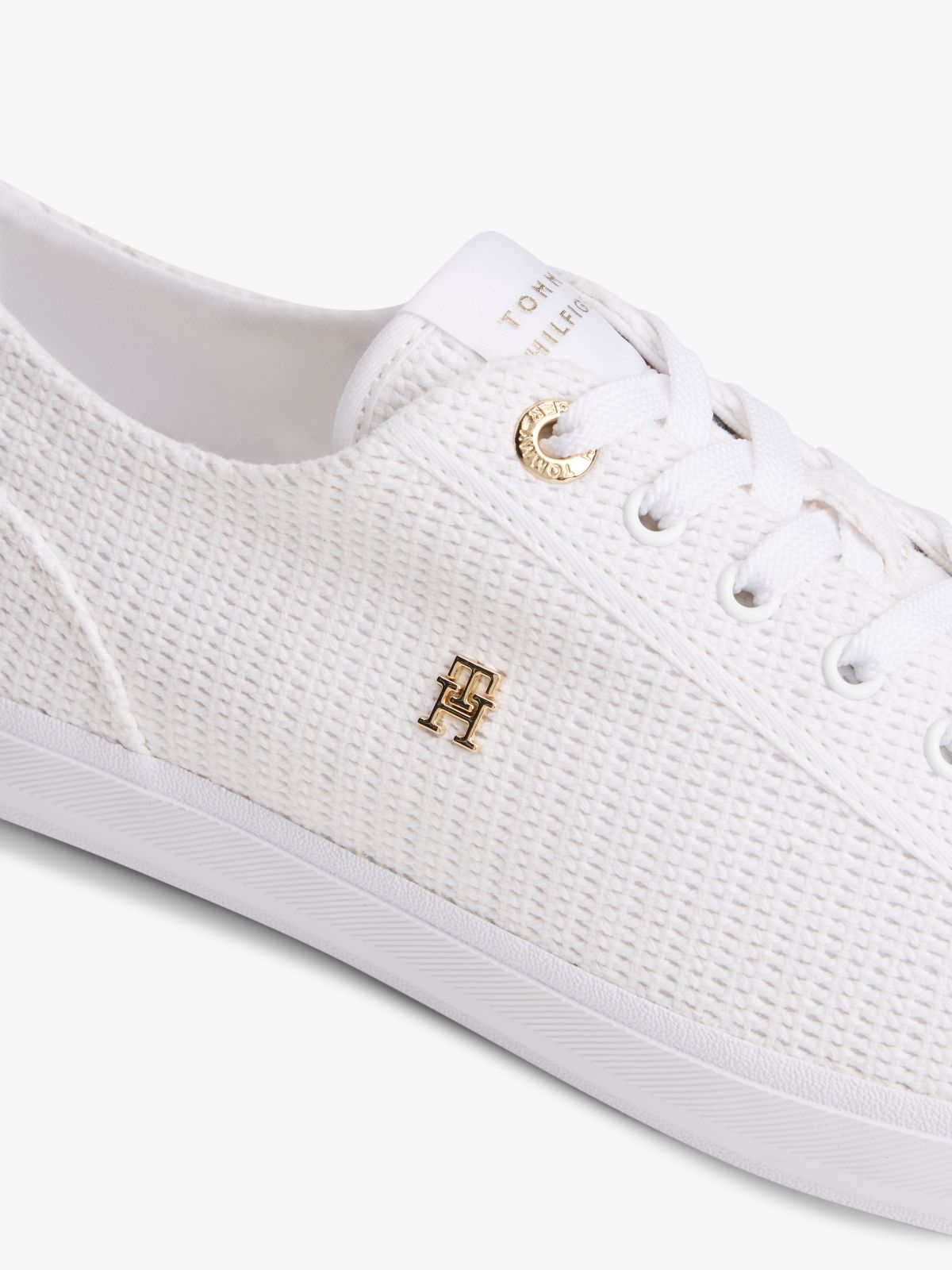 TH Monogram Textured Trainers — White