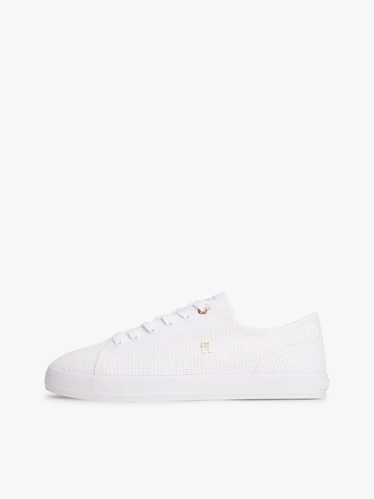 TH Monogram Textured Trainers — White