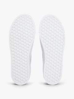 Washed Canvas Platform Trainers — Blue 5