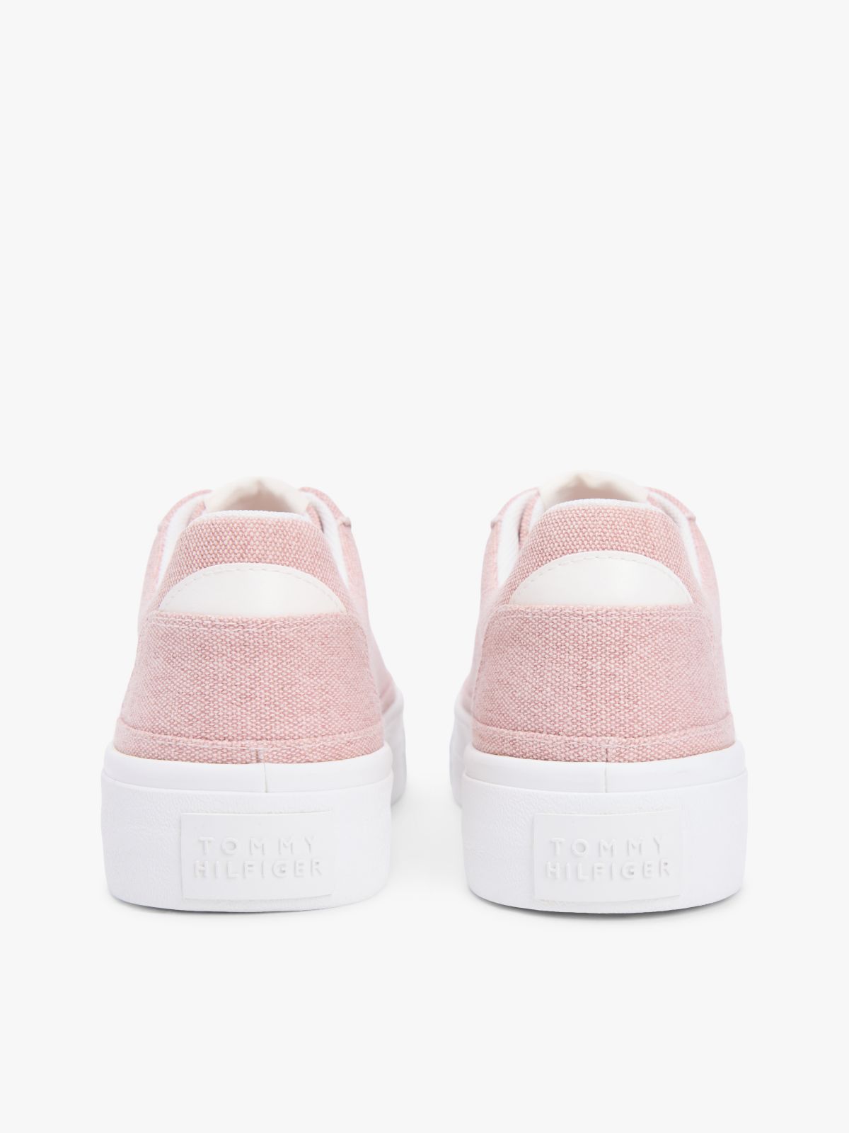 Washed Canvas Platform Trainers — Pink