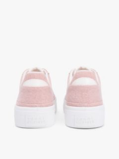 Washed Canvas Platform Trainers — Pink 4
