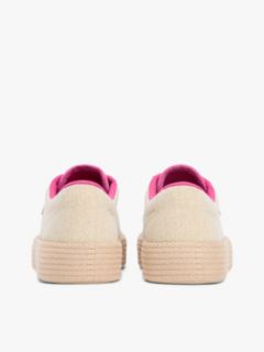TH Monogram Canvas Rope Platform Trainers — Beige 4