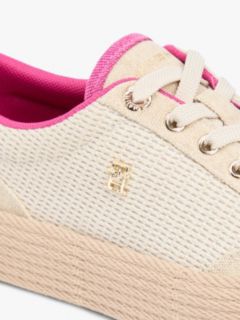 TH Monogram Canvas Rope Platform Trainers — Beige 6
