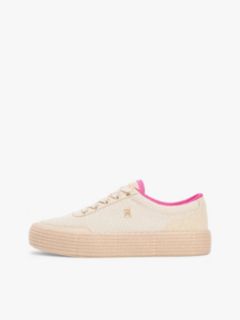 TH Monogram Canvas Rope Platform Trainers — Beige 7