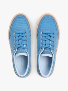 TH Monogram Canvas Rope Platform Trainers — Blue 3