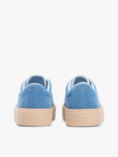 TH Monogram Canvas Rope Platform Trainers — Blue 4