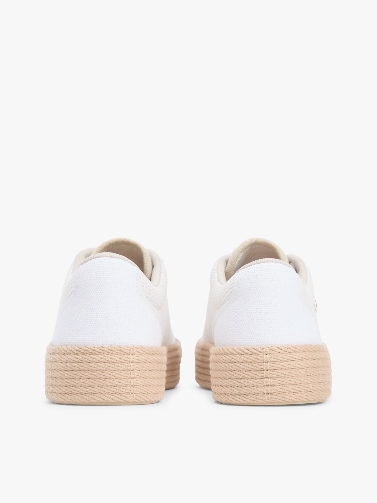 TH Monogram Canvas Rope Platform Trainers — White