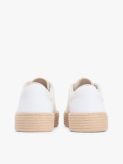 TH Monogram Canvas Rope Platform Trainers — White 4
