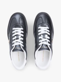 TH Monogram Metallic Trainers With Leather — Black 3