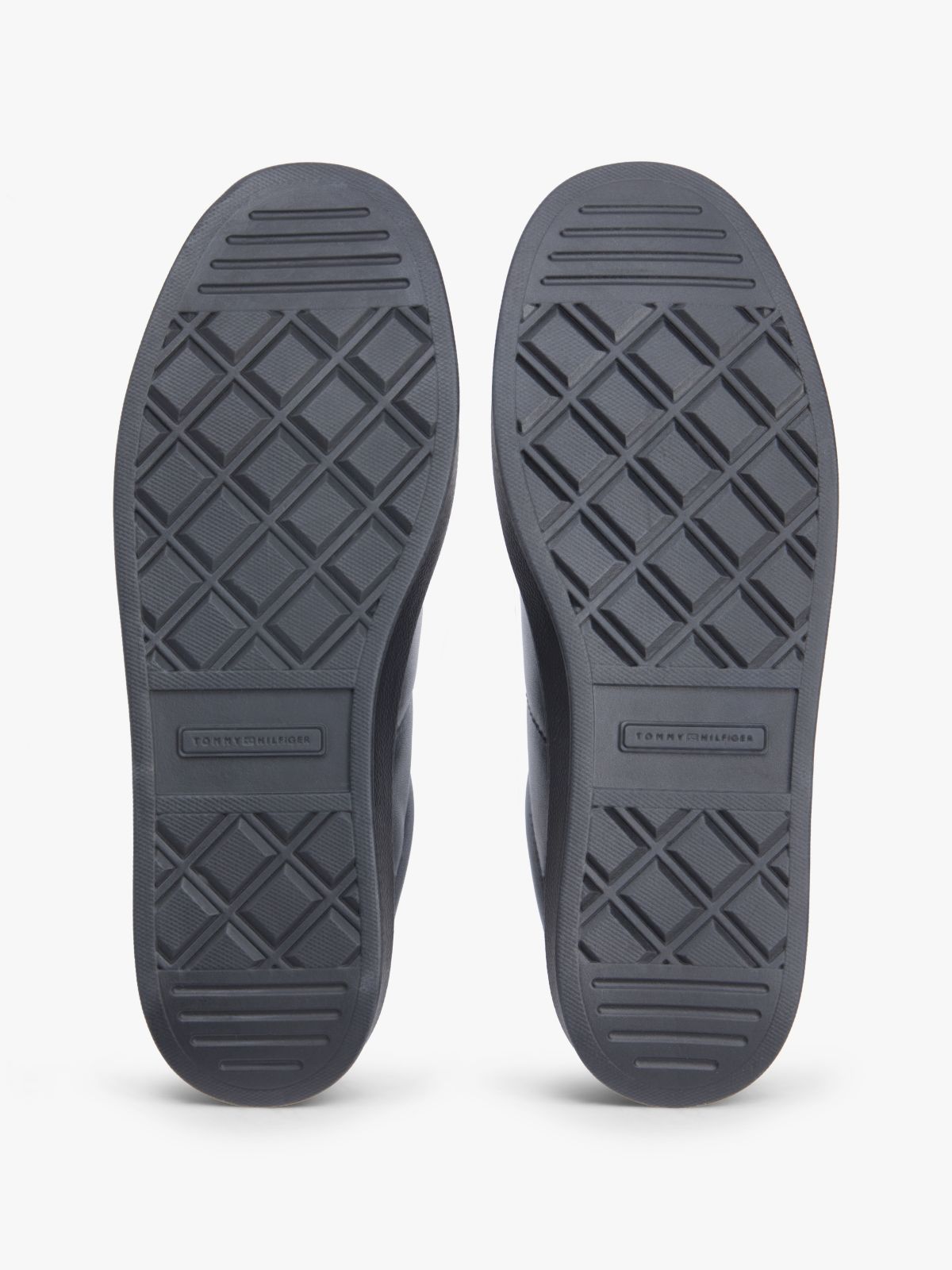 TH Monogram Metallic Trainers With Leather — Black
