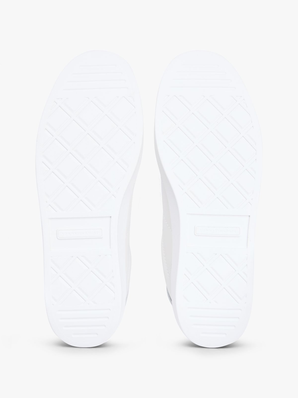 TH Monogram Metallic Trainers With Leather — White