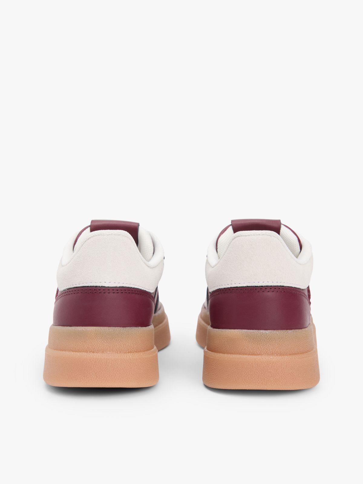 Leather TH Monogram Court Trainers — Brown