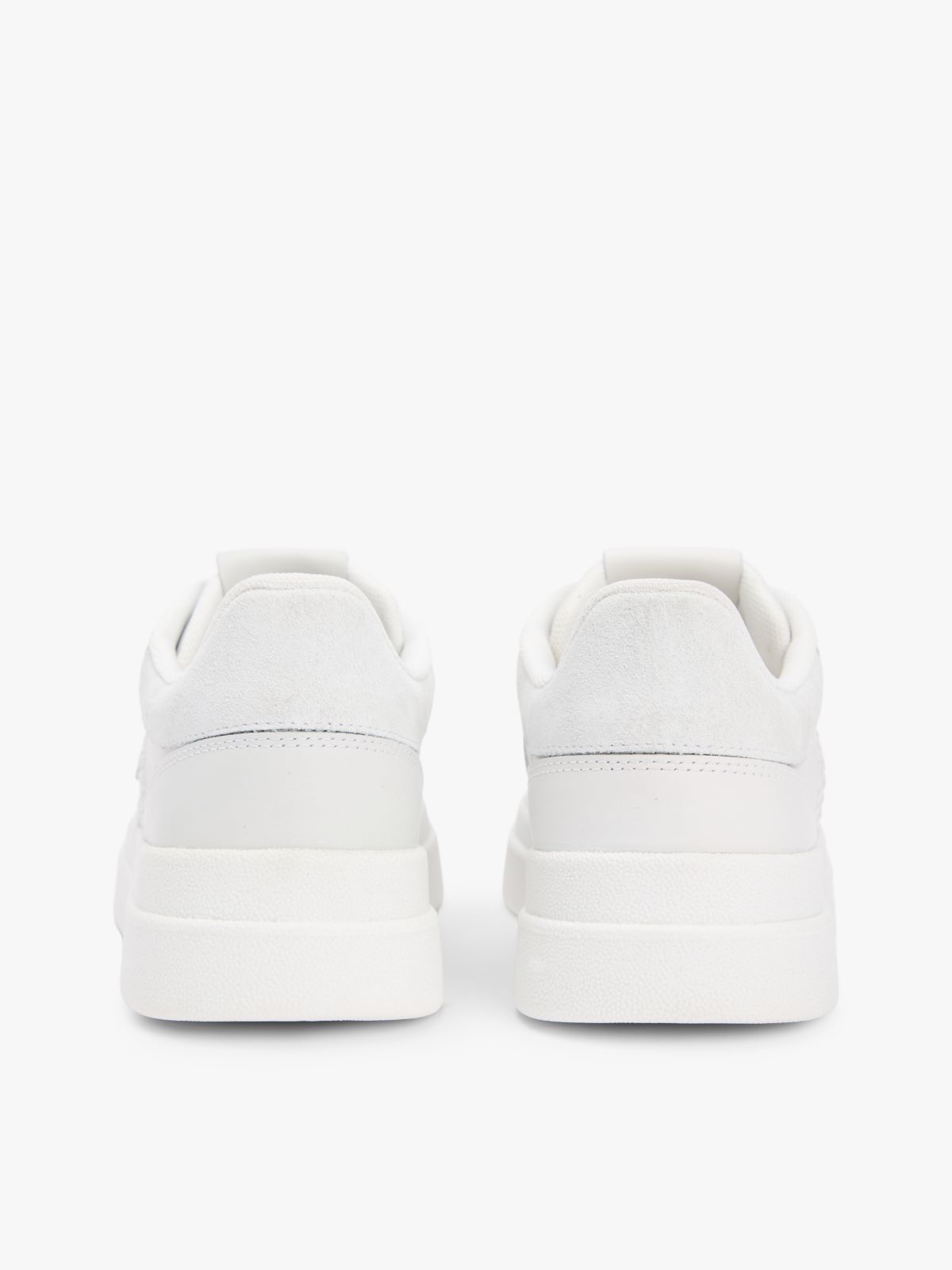 Leather TH Monogram Court Trainers — White