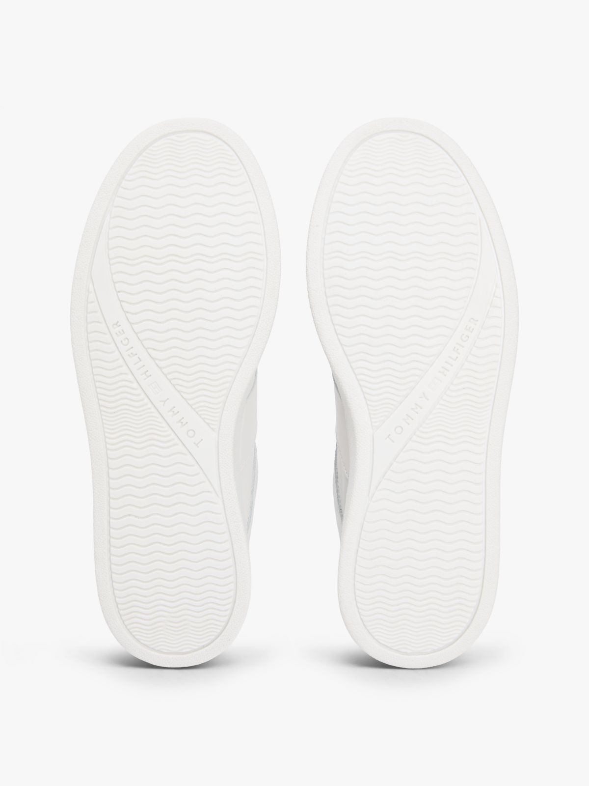 Leather TH Monogram Court Trainers — White