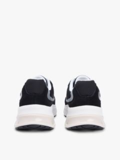 Suede Chunky Lace-Up Trainers — Black 4
