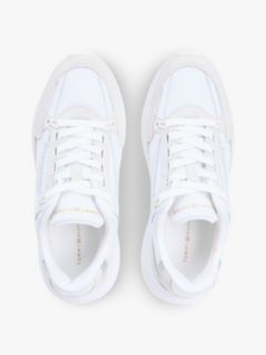 Suede Chunky Lace-Up Trainers — White 3
