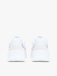 Suede Chunky Lace-Up Trainers — White 4
