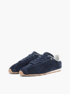TH Monogram Suede Low Profile Trainers — Blue 2