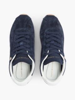 TH Monogram Suede Low Profile Trainers — Blue 3