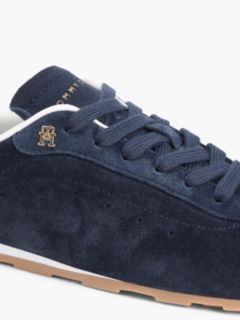 TH Monogram Suede Low Profile Trainers — Blue 6
