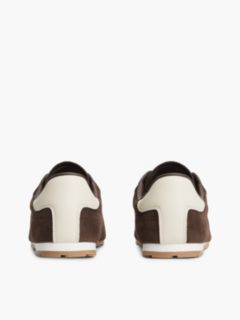 TH Monogram Suede Low Profile Trainers — Brown 4