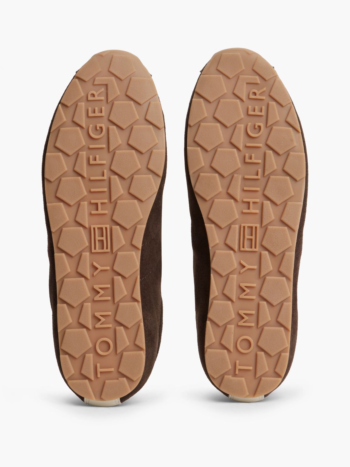 TH Monogram Suede Low Profile Trainers — Brown