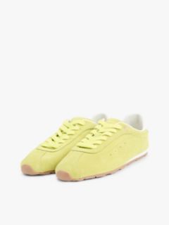 TH Monogram Suede Low Profile Trainers — Green 2