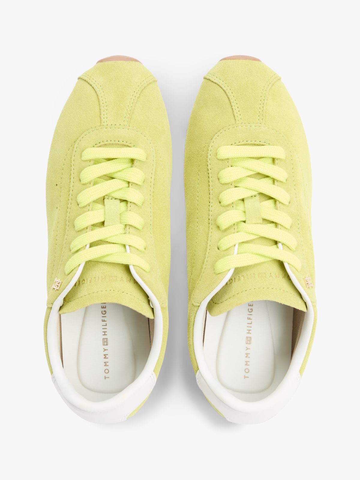 TH Monogram Suede Low Profile Trainers — Green