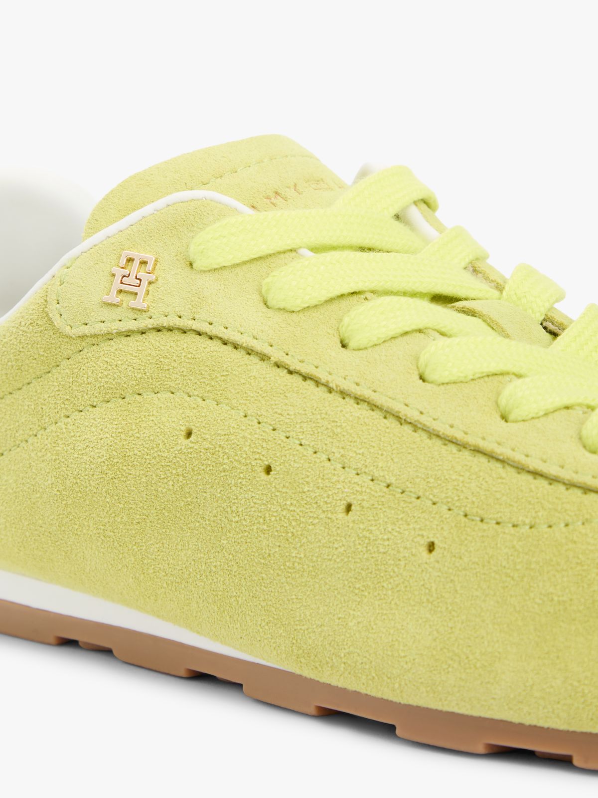 TH Monogram Suede Low Profile Trainers — Green