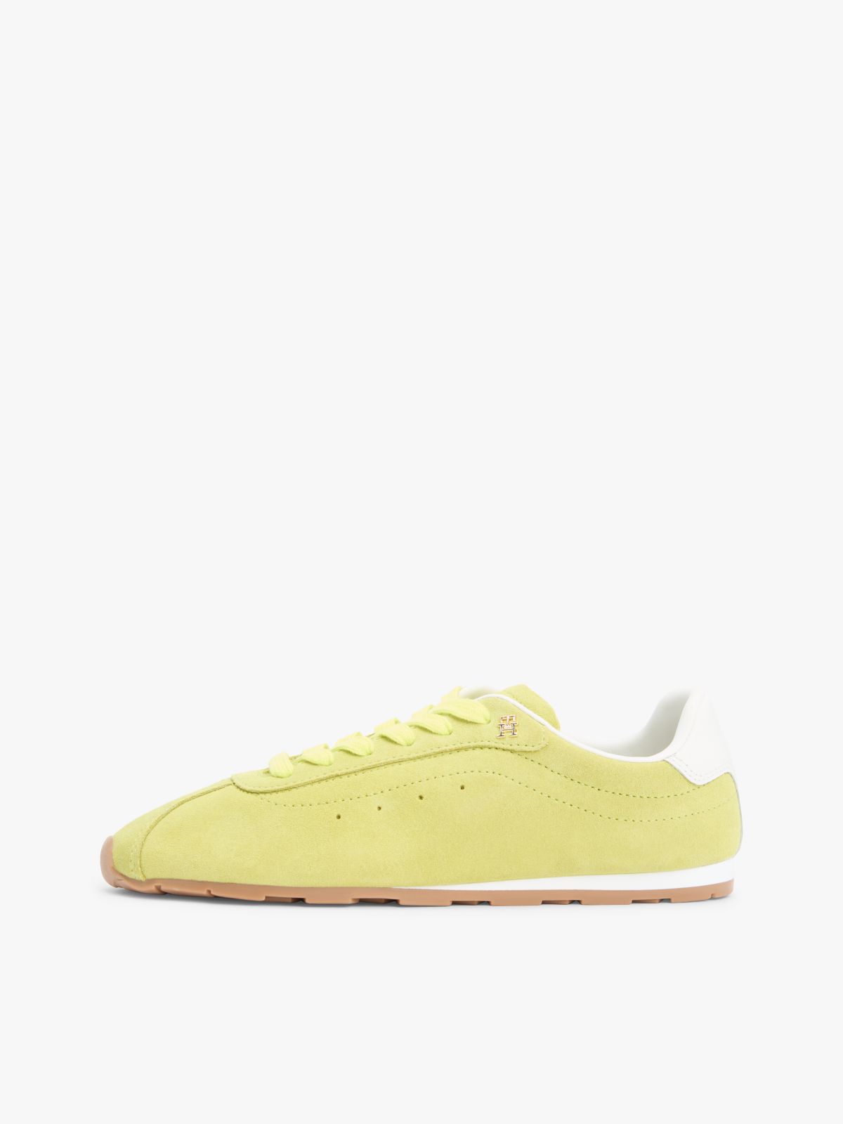 TH Monogram Suede Low Profile Trainers — Green