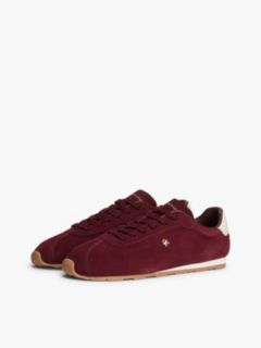 TH Monogram Suede Low Profile Trainers — Red 2