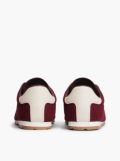 TH Monogram Suede Low Profile Trainers — Red 4