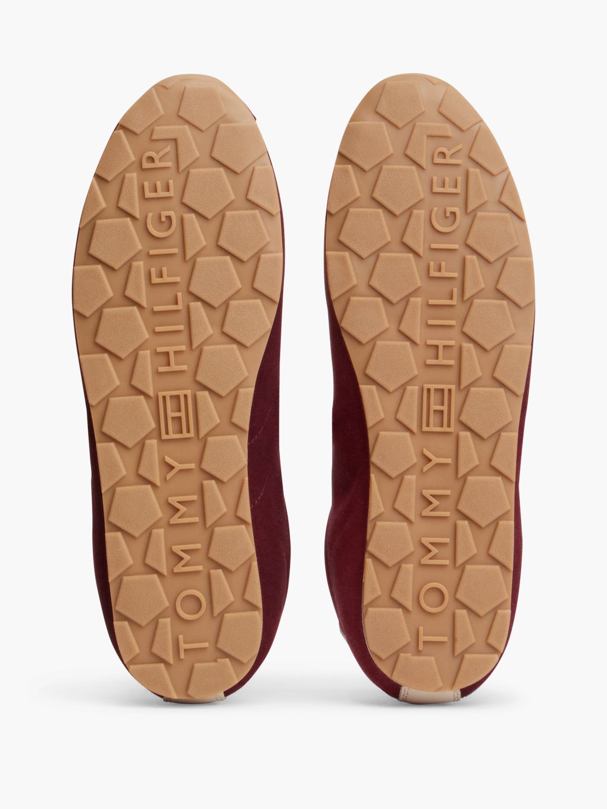 TH Monogram Suede Low Profile Trainers — Red