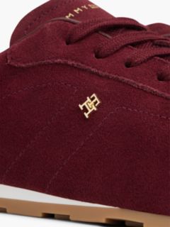 TH Monogram Suede Low Profile Trainers — Red 6