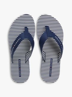 Webbing Strap Ithaca Stripe Flip-Flops — Blue 3