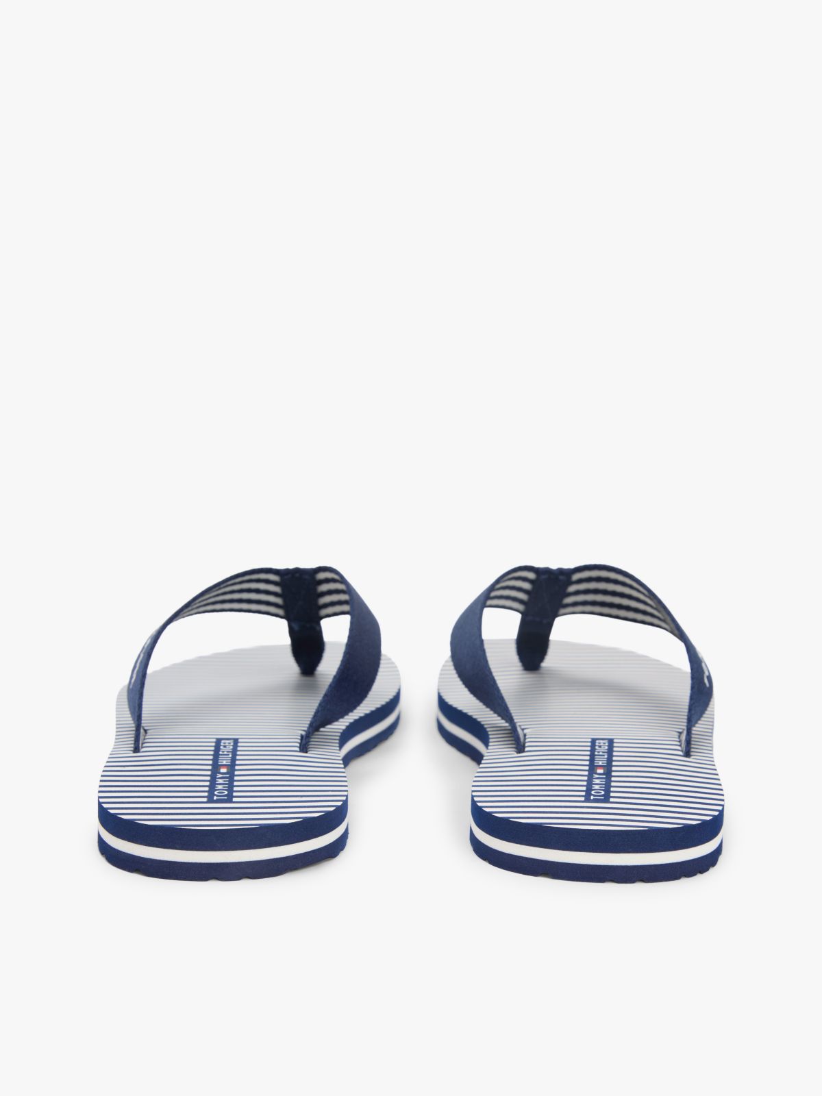 Webbing Strap Ithaca Stripe Flip-Flops — Blue