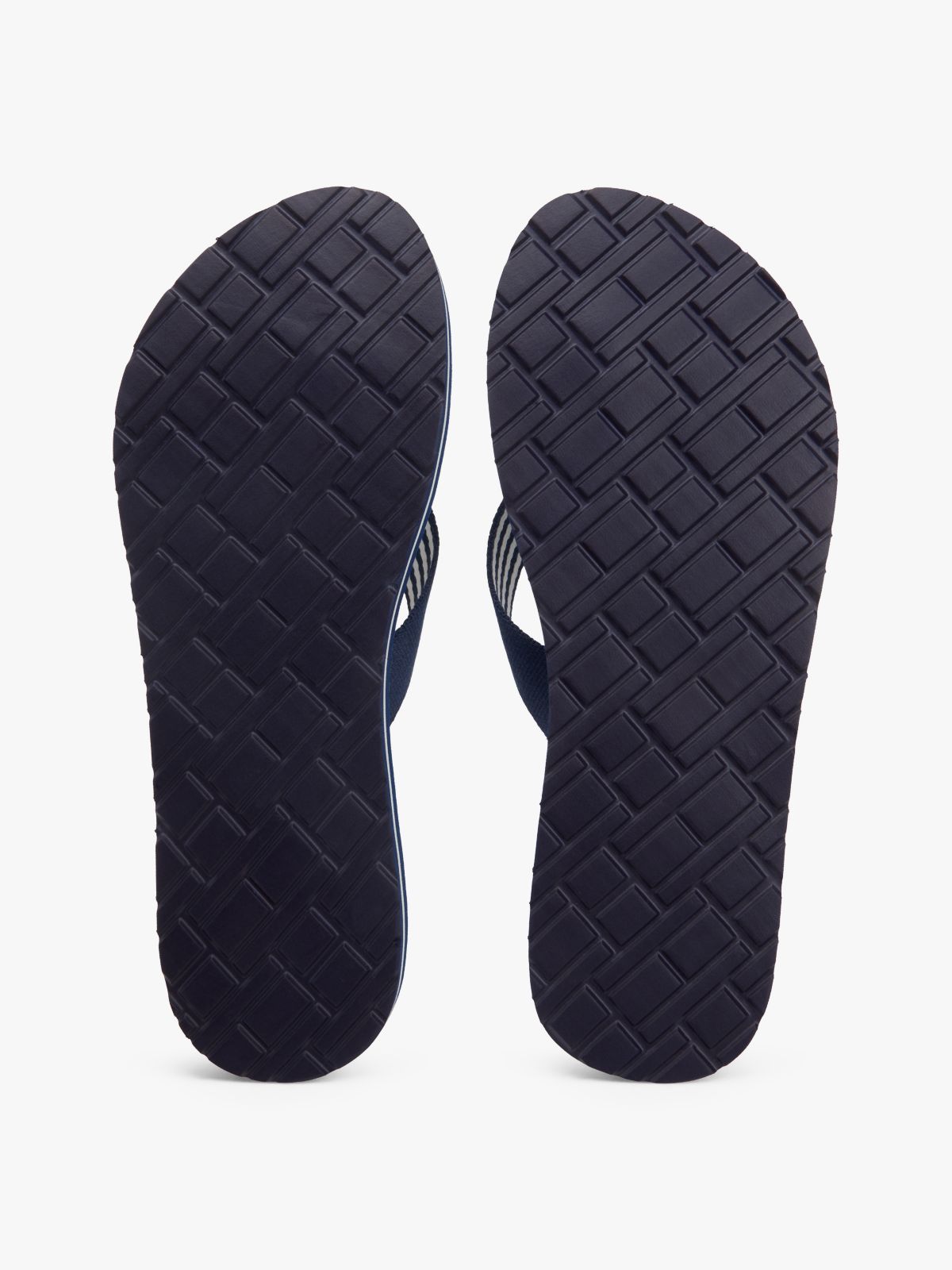 Webbing Strap Ithaca Stripe Flip-Flops — Blue