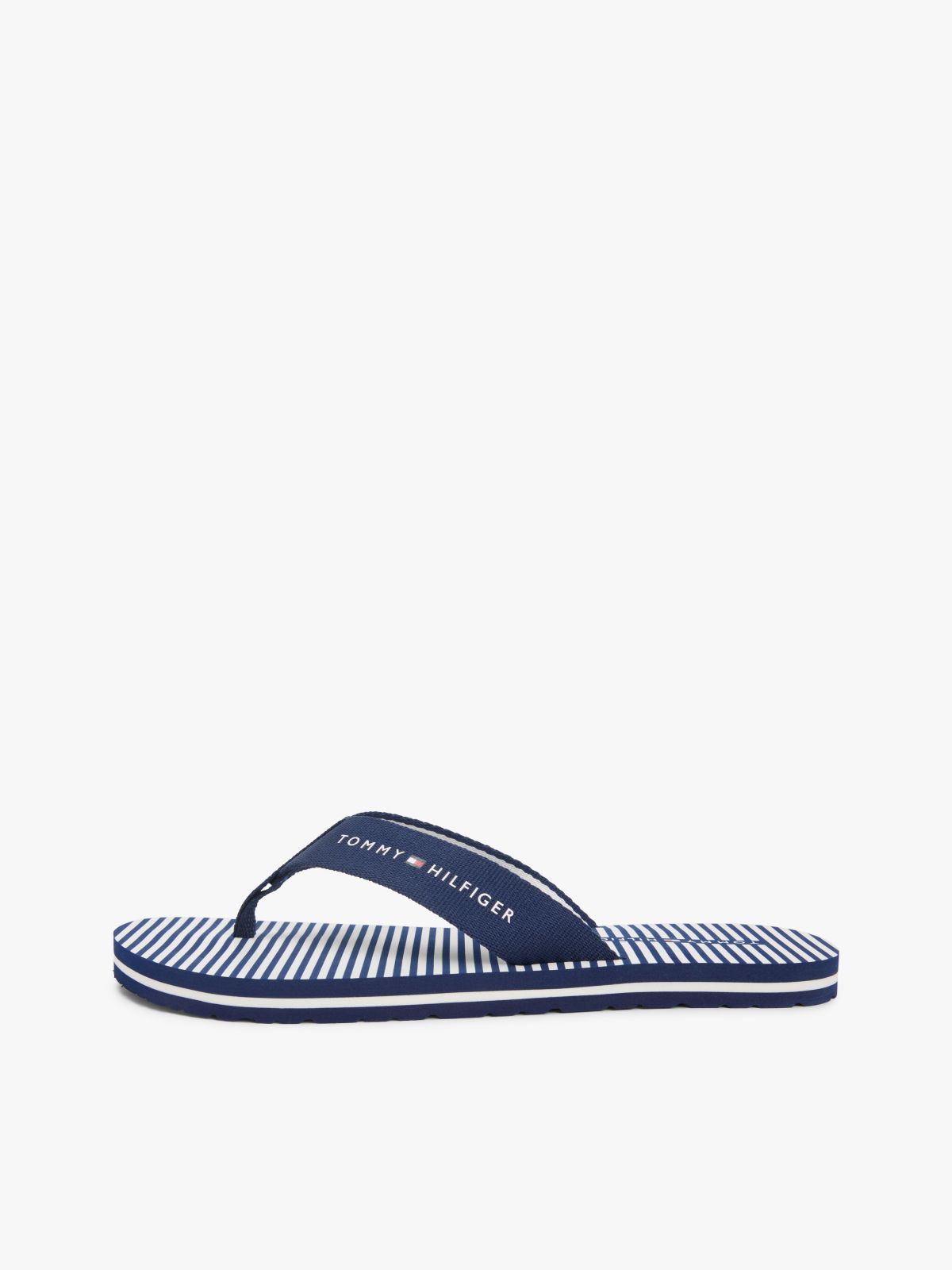 Webbing Strap Ithaca Stripe Flip-Flops — Blue