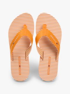 Webbing Strap Ithaca Stripe Flip-Flops — Orange 3