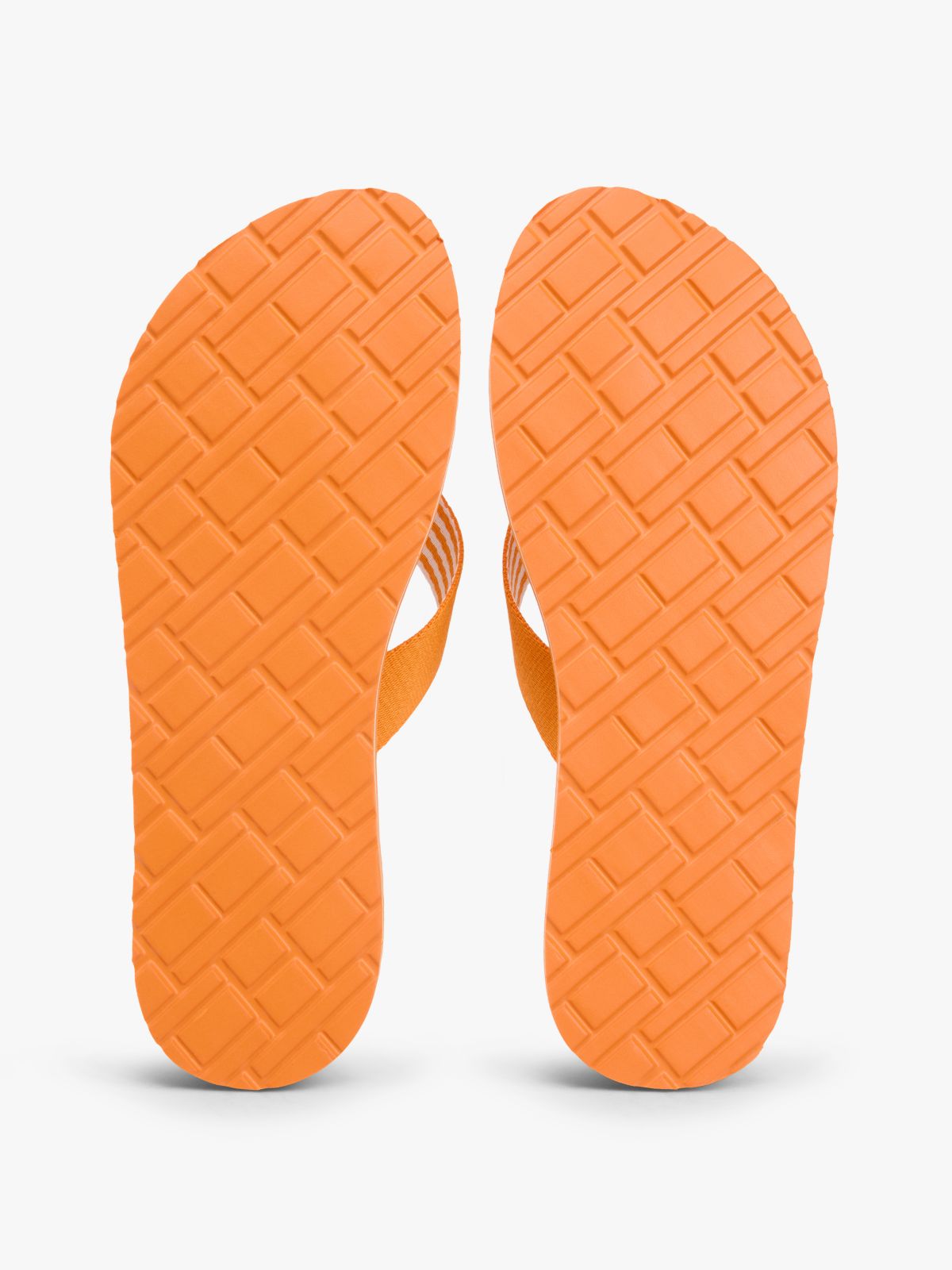Webbing Strap Ithaca Stripe Flip-Flops — Orange