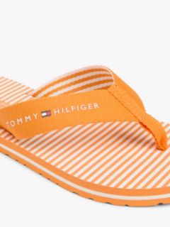 Webbing Strap Ithaca Stripe Flip-Flops — Orange 6