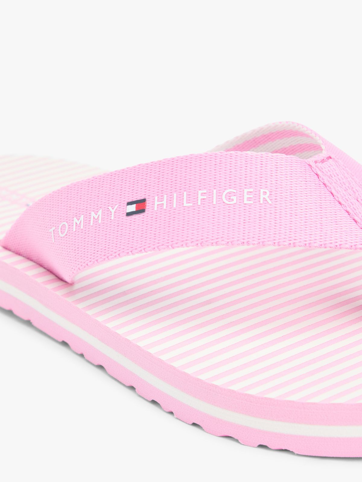 Webbing Strap Ithaca Stripe Flip-Flops — Pink