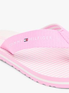 Webbing Strap Ithaca Stripe Flip-Flops — Pink 6