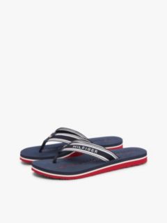 Webbing Strap Signature Flip-Flops — Blue 2
