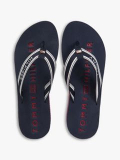 Webbing Strap Signature Flip-Flops — Blue 3