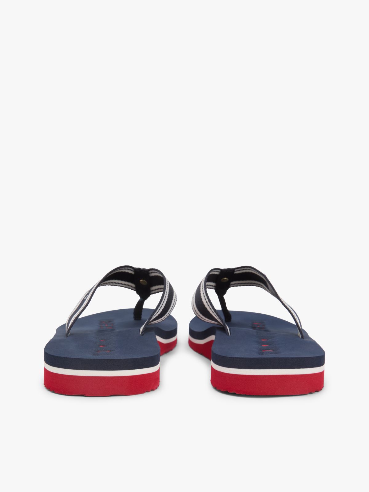 Webbing Strap Signature Flip-Flops — Blue